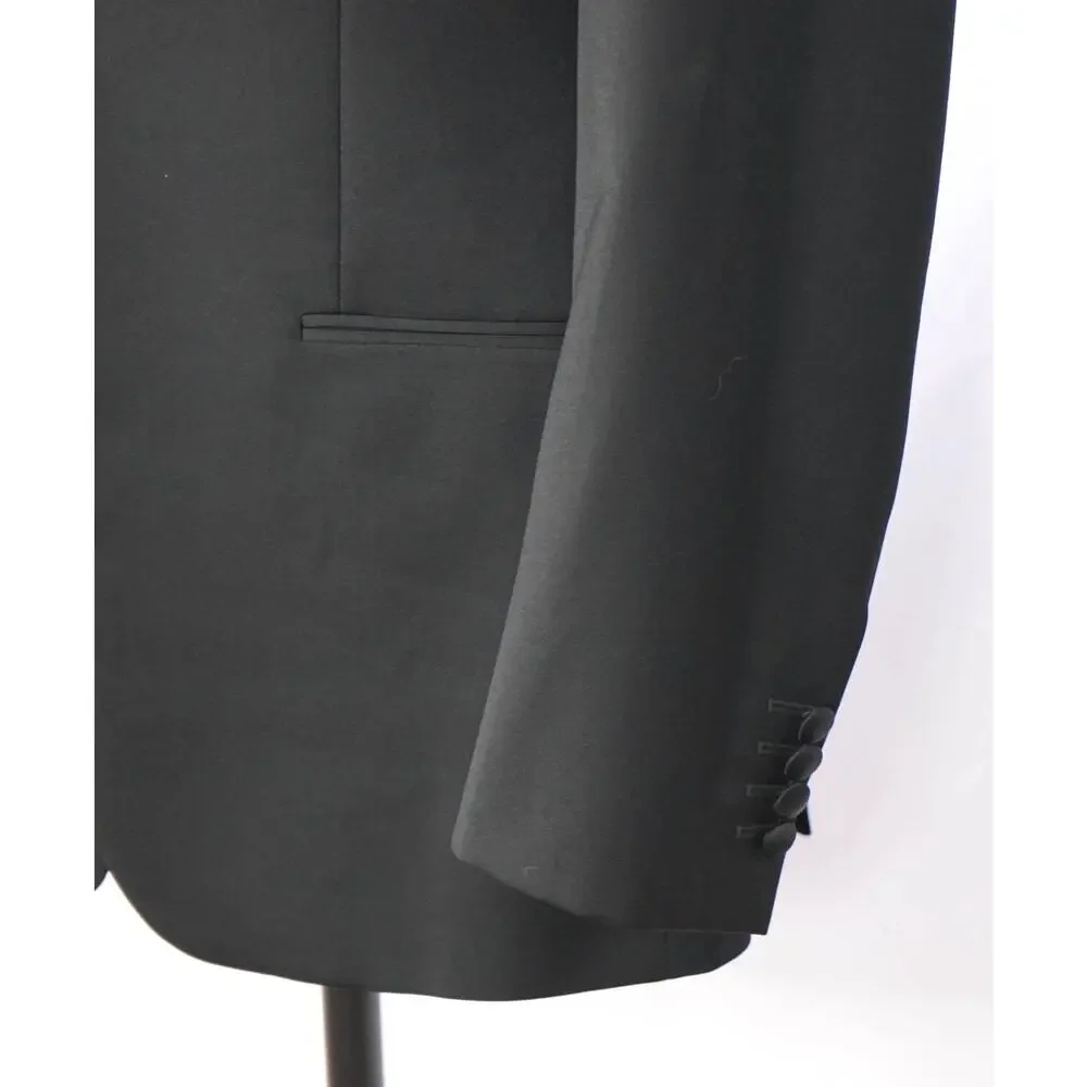 ARMANI COLLEZIONI - Black Wool Peak Lapel DInner Jacket - 38R